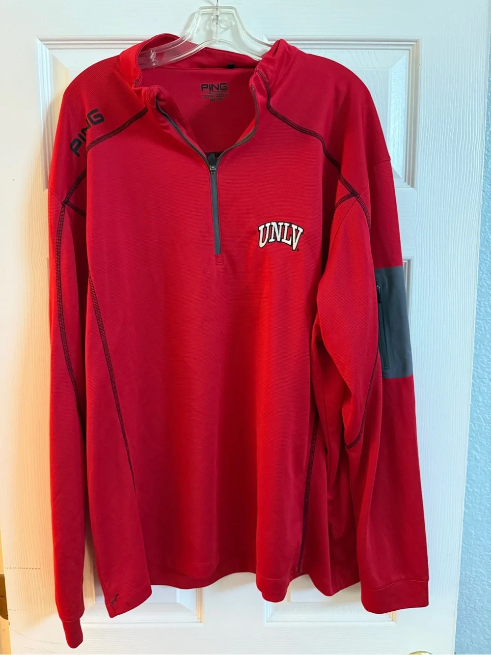 PING Performance UNLV Rebels 1/4 Zip Pullover Red XXL Golf Athletic Jacket